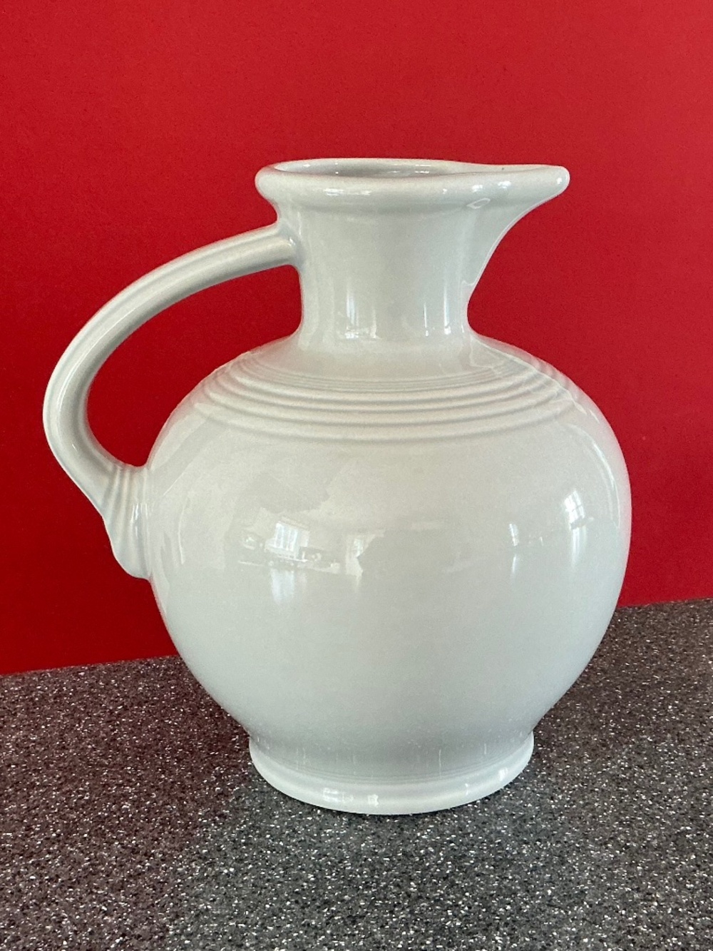 Fiesta HL Retired Pearl Grey Water Carafe Homer Laughlin Pitcher Vintage